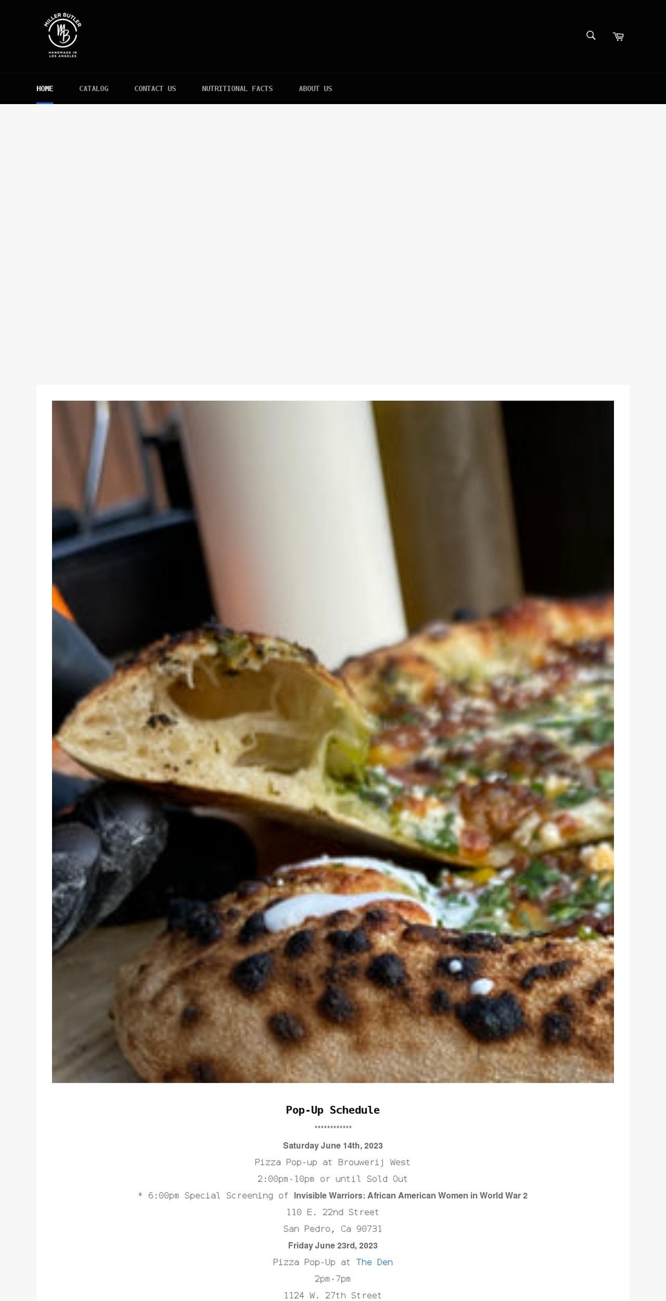 millerbutler.com shopify website screenshot