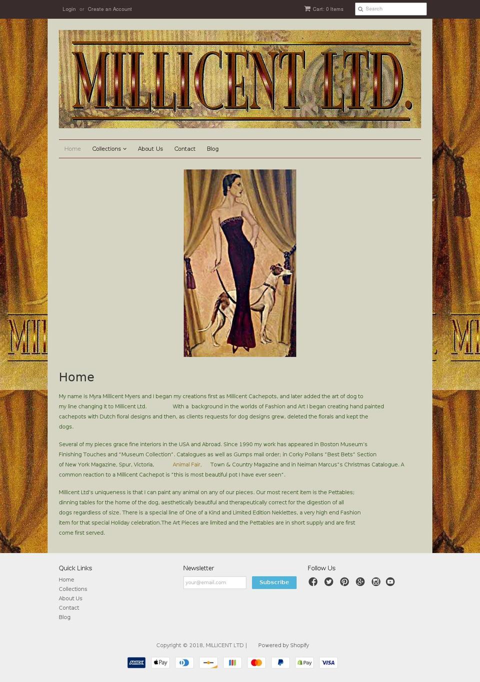 millicentltd.com — Shopify storefront screenshot