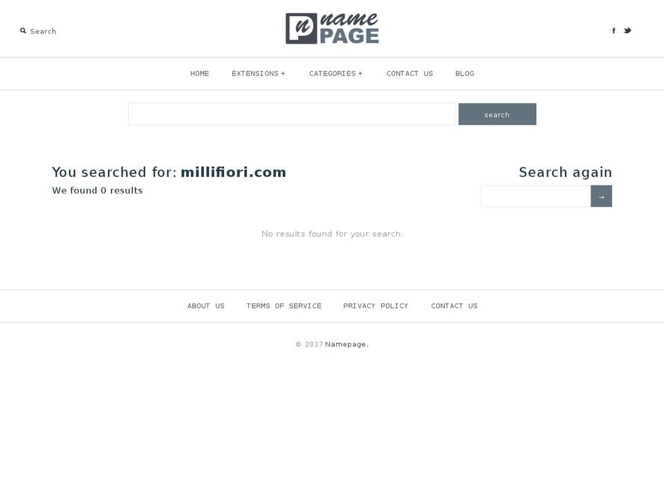 millifiori.com shopify website screenshot