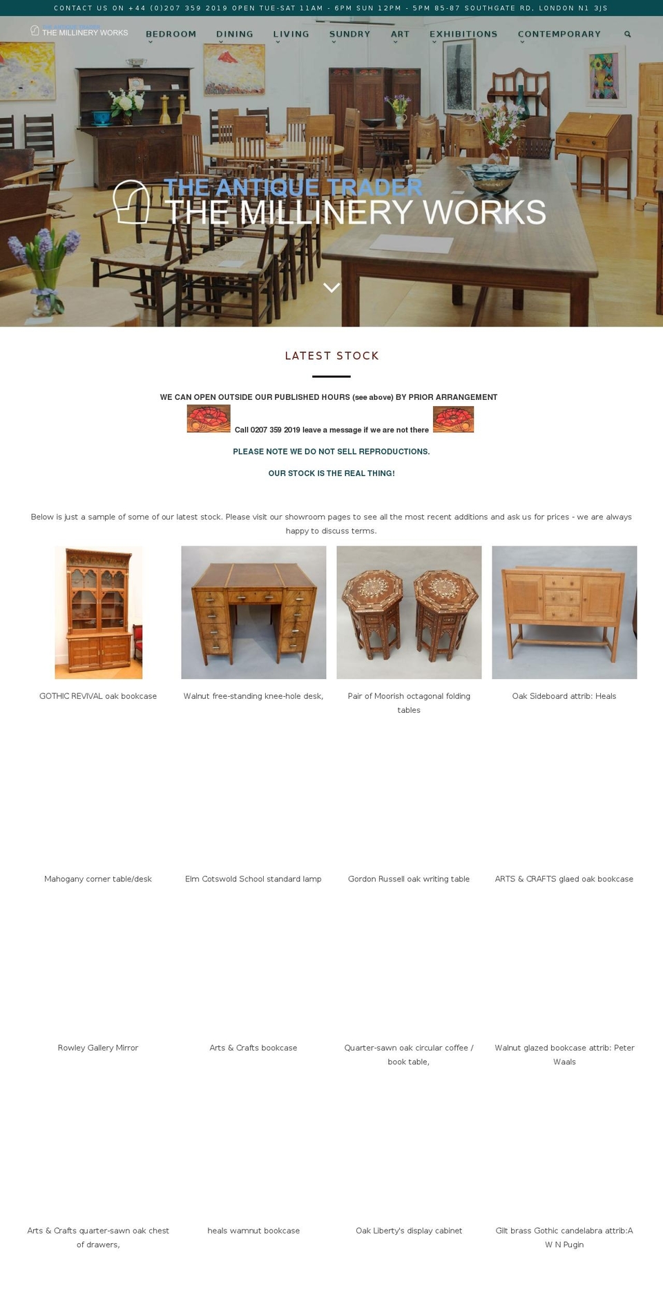 millineryworks.com — Shopify storefront screenshot