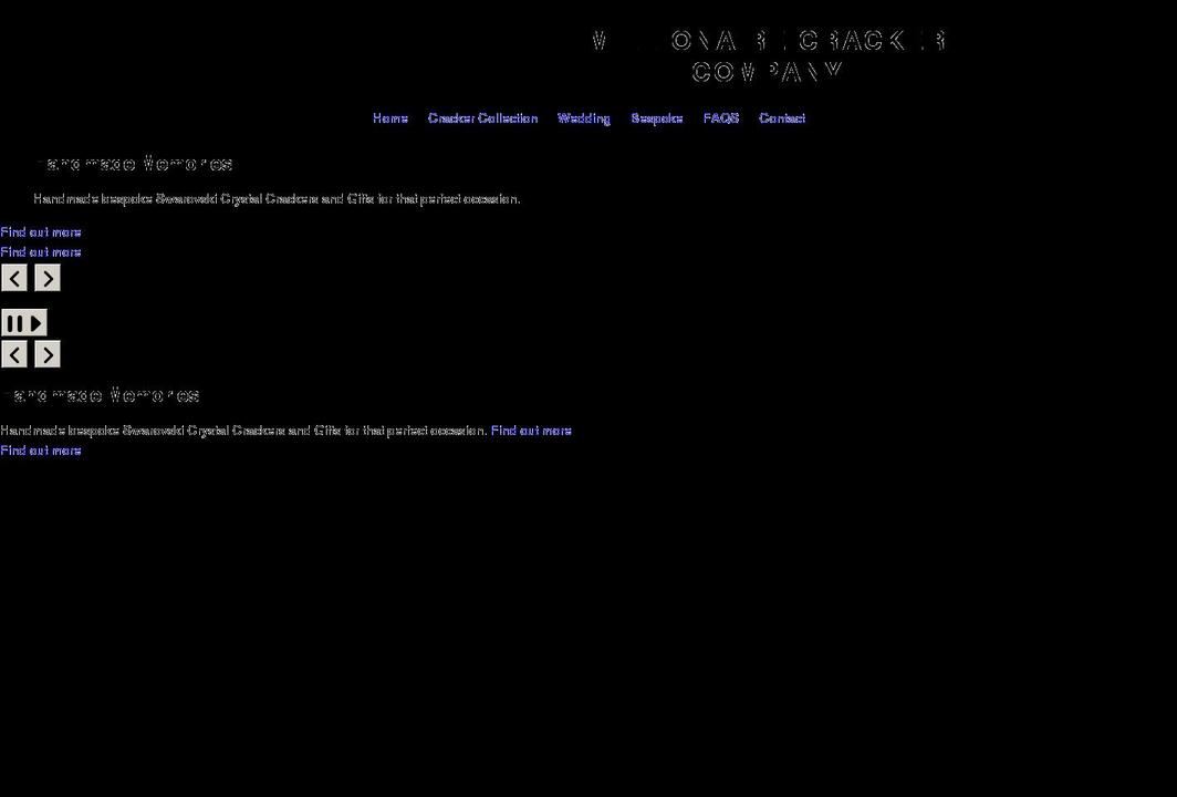 millionairecrackercompany.co.uk shopify website screenshot