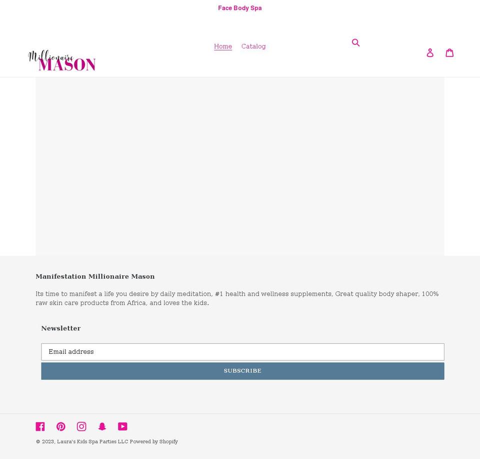 millionairemason.com shopify website screenshot