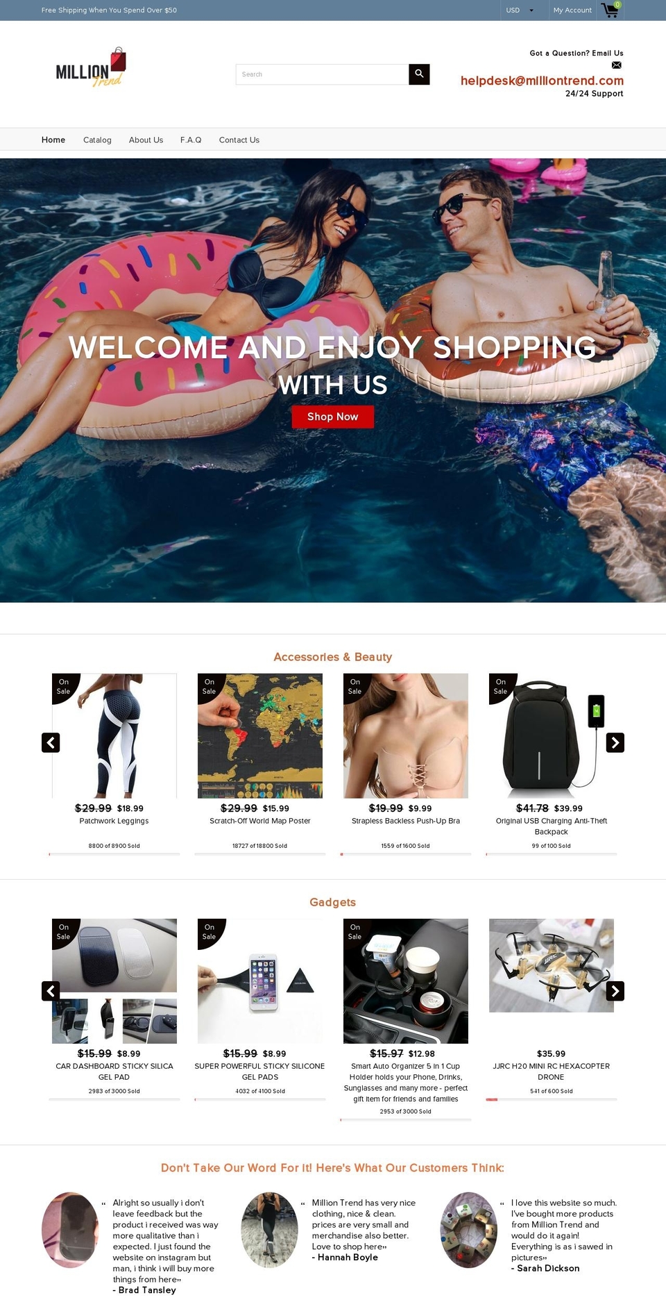 milliontrend.com — Shopify storefront screenshot