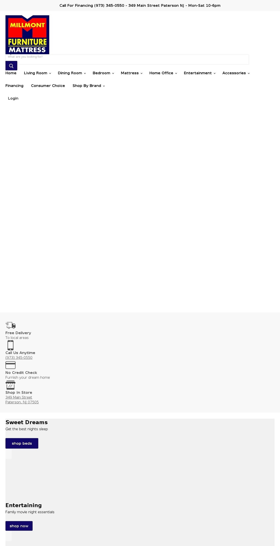millmontfurniture.com shopify website screenshot
