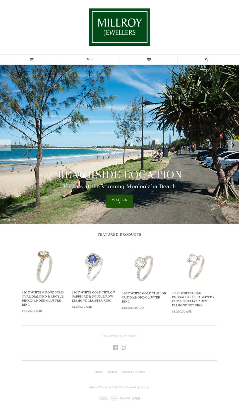 millroy.com.au shopify website screenshot