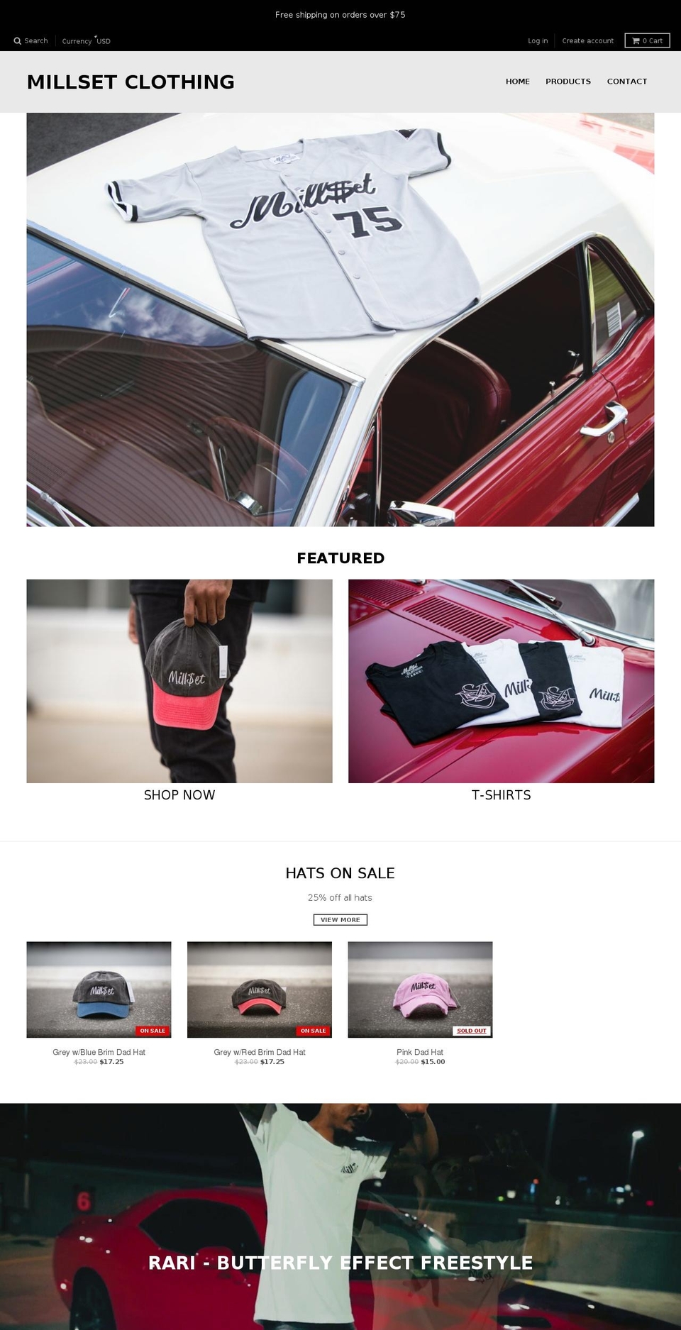 millsetgang.com — Shopify storefront screenshot