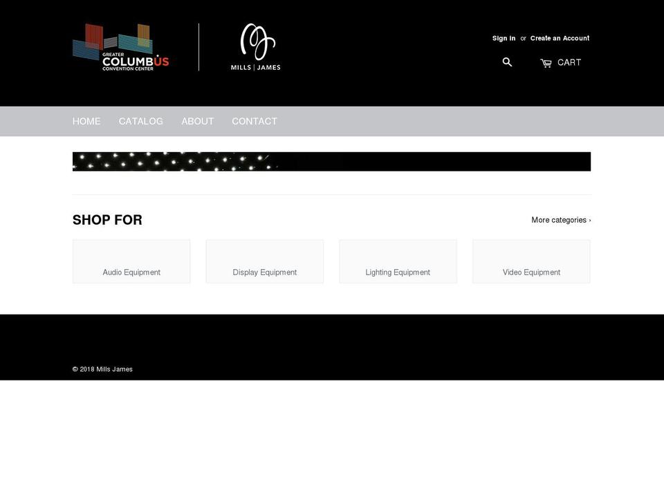 millsjamesgccc.com — Shopify storefront screenshot