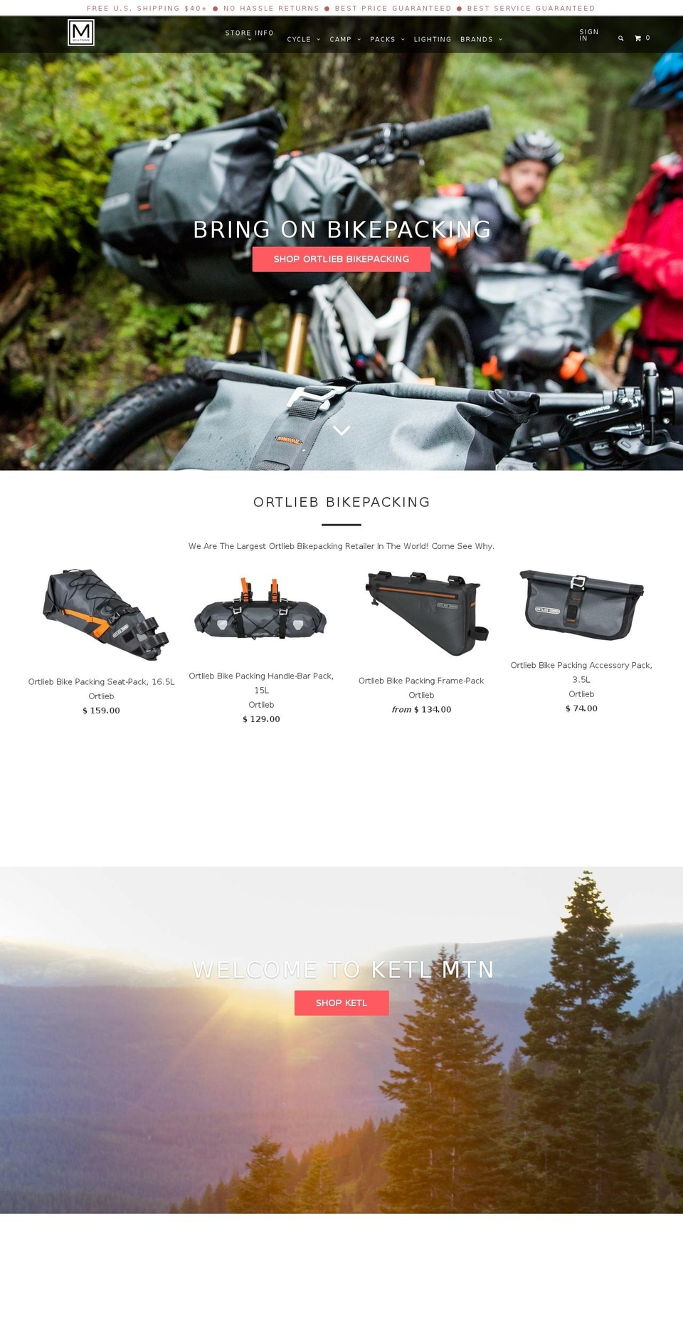 milltowncycle.com shopify website screenshot