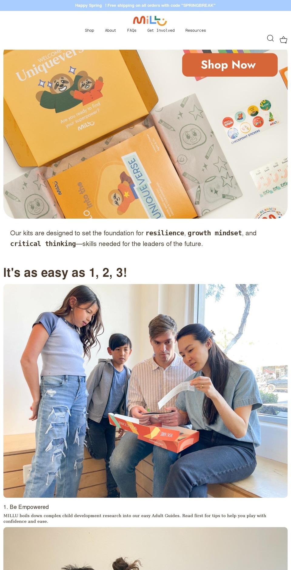 millubox.com shopify website screenshot