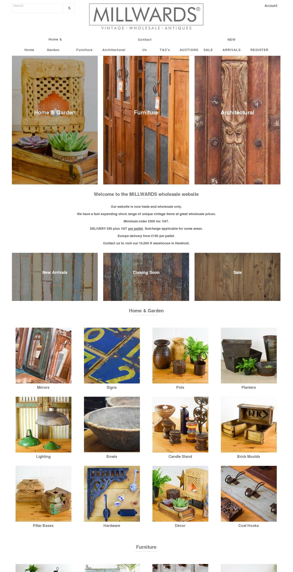 millwards.co.uk shopify website screenshot