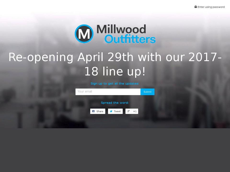 millwoodoutfitters.com shopify website screenshot