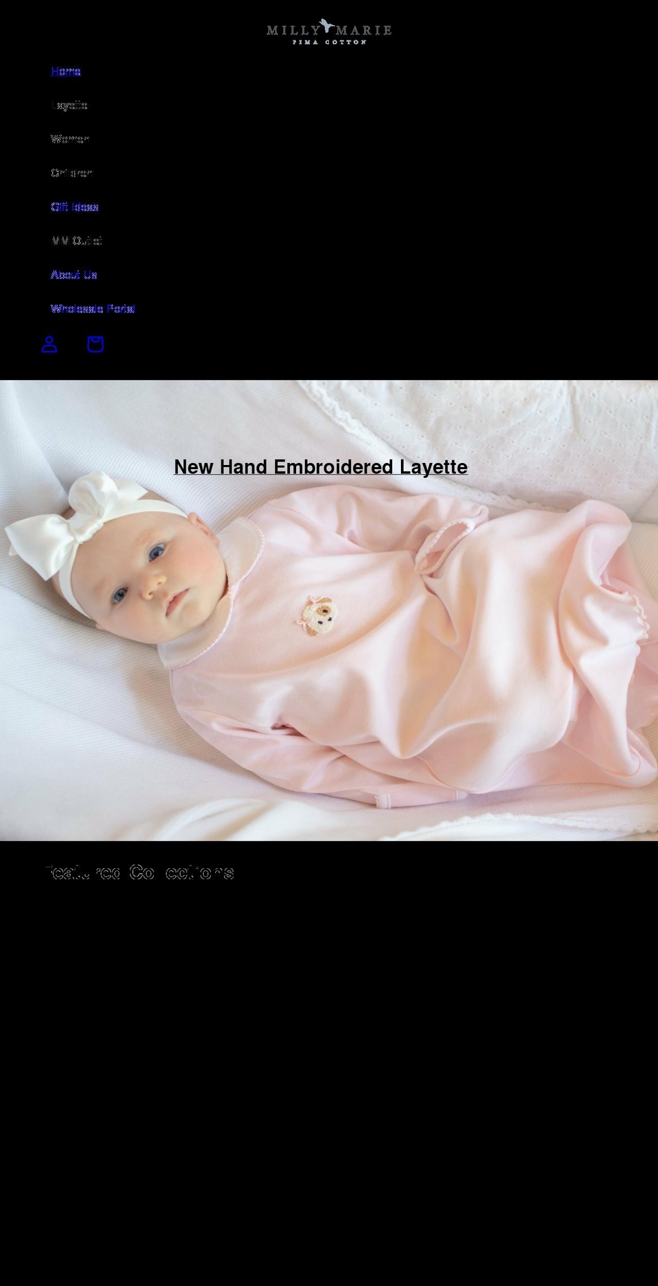 millymariepima.com shopify website screenshot