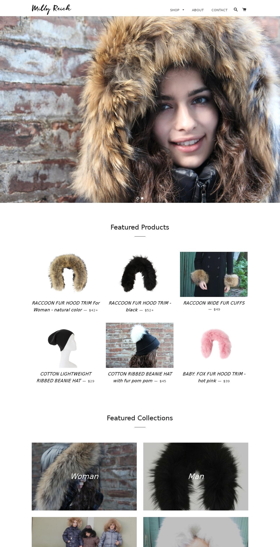 millyreich.com shopify website screenshot