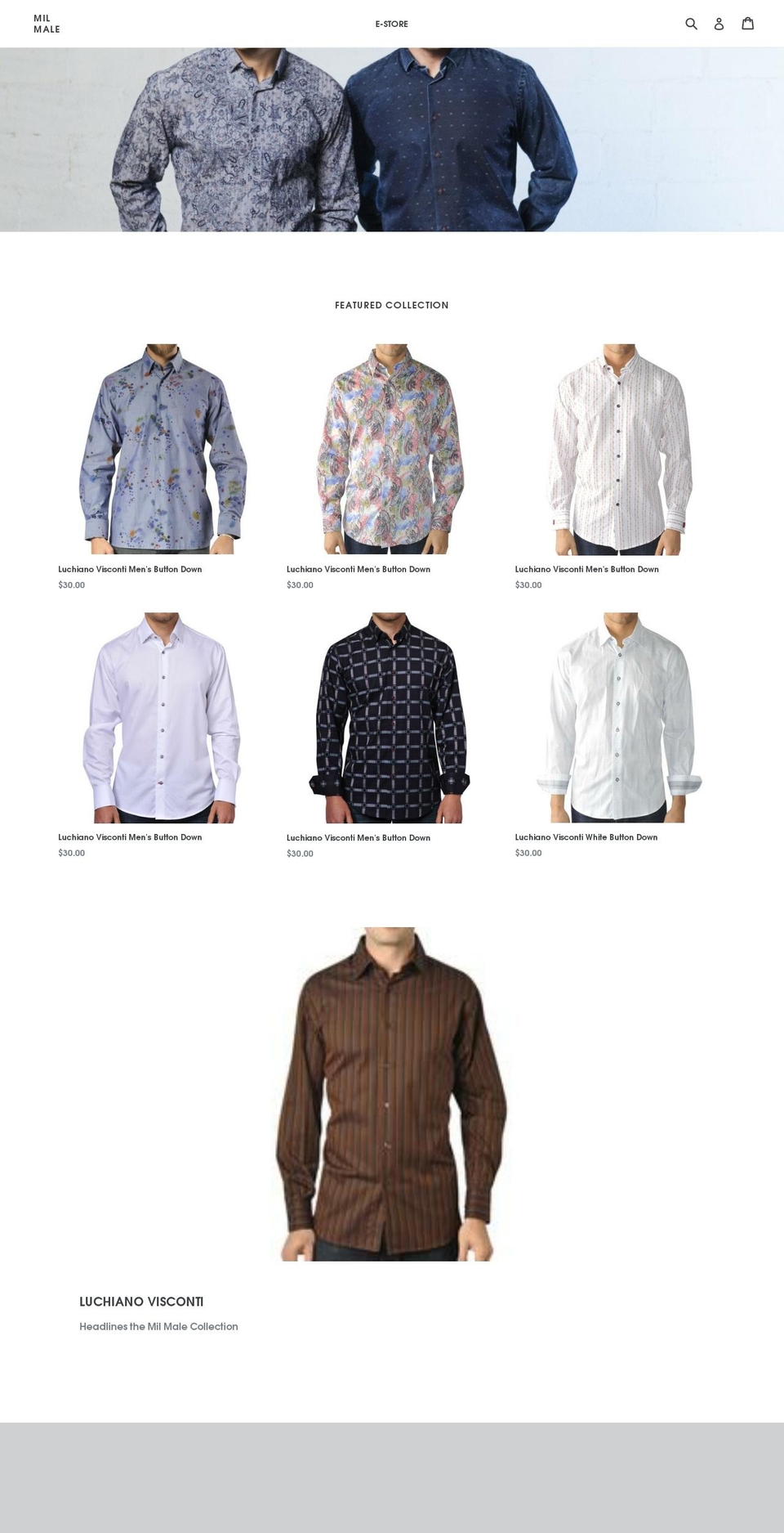 milmale.com — Shopify storefront screenshot