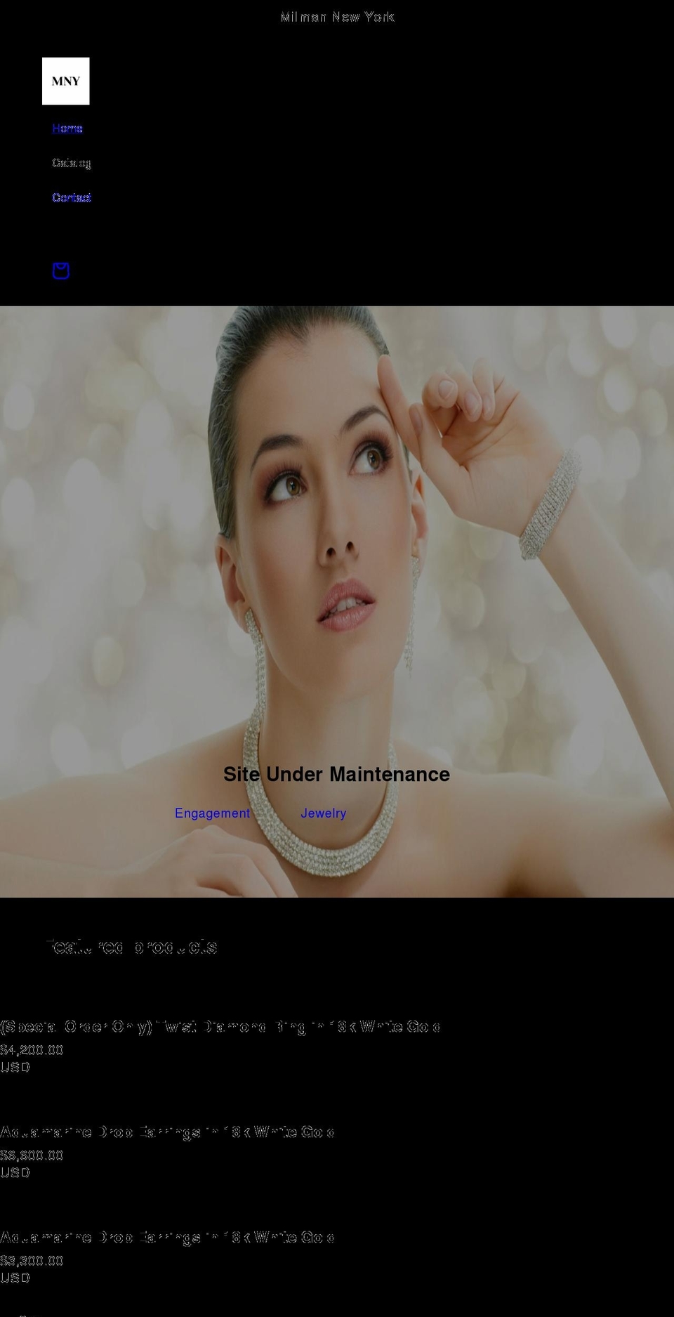 milmannewyork.com shopify website screenshot