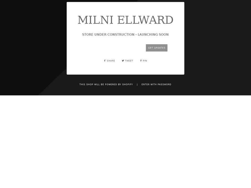 milniellward.com — Shopify storefront screenshot