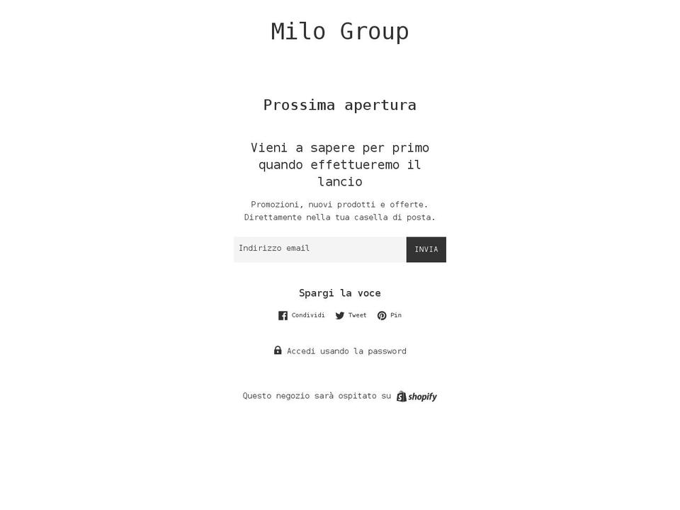 milogroup.cloud shopify website screenshot