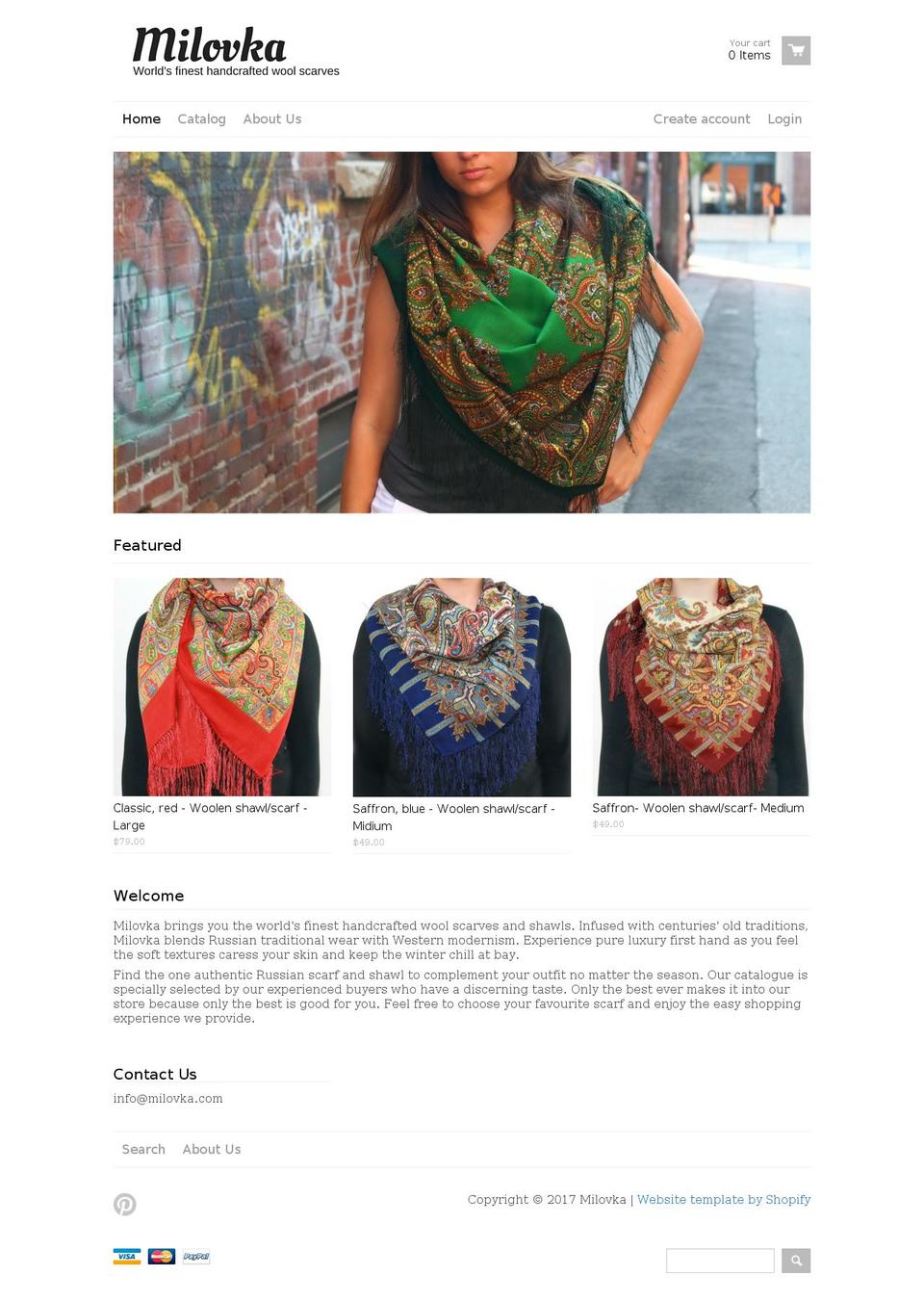 milovka.com shopify website screenshot