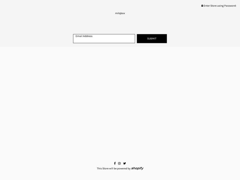 milqbox.com shopify website screenshot