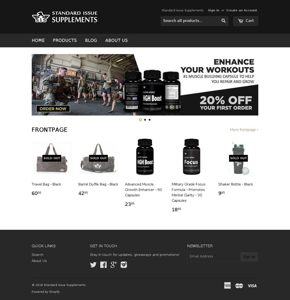 milspecsupplements.com — Shopify storefront screenshot