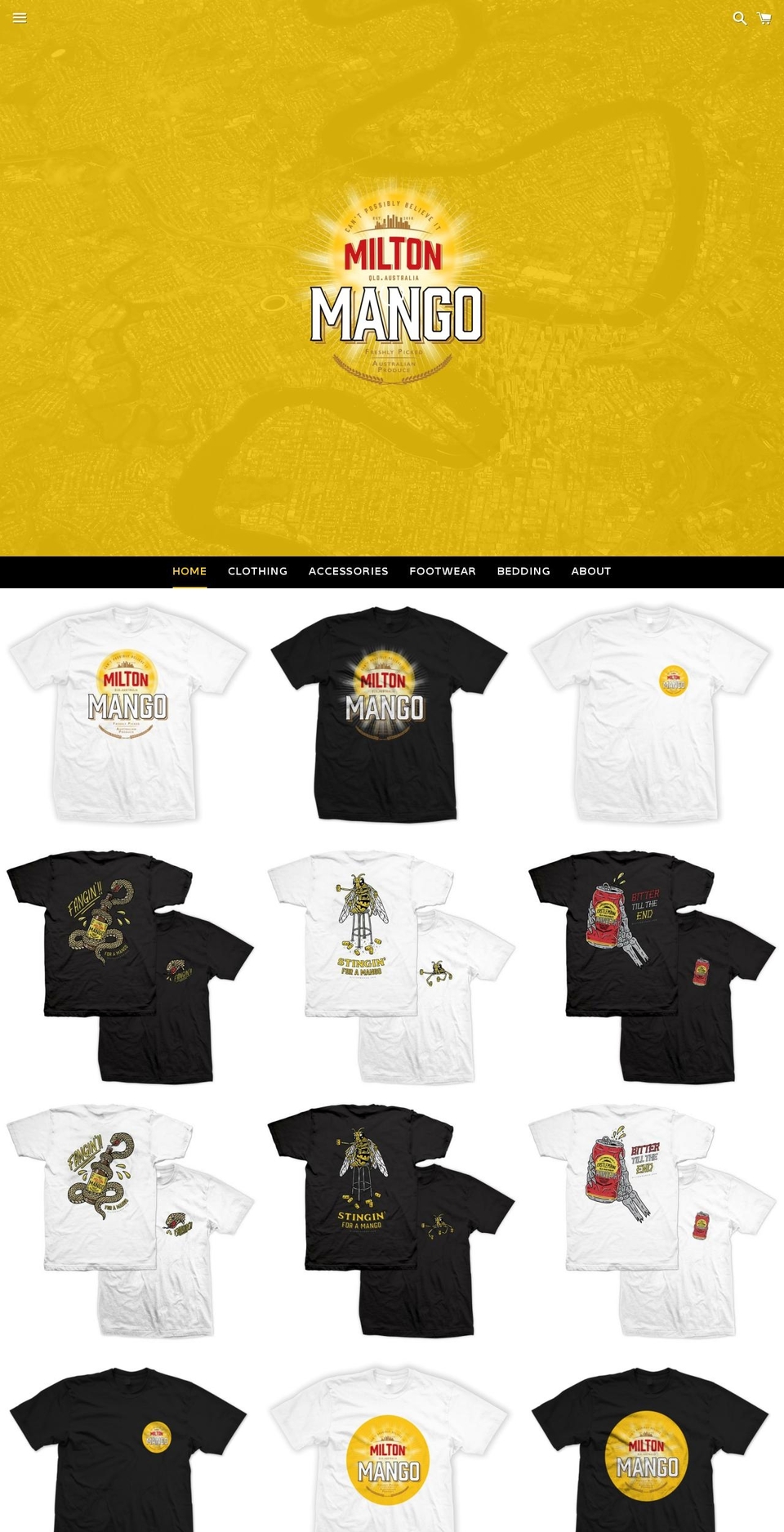 miltonmangoes.com — Shopify storefront screenshot