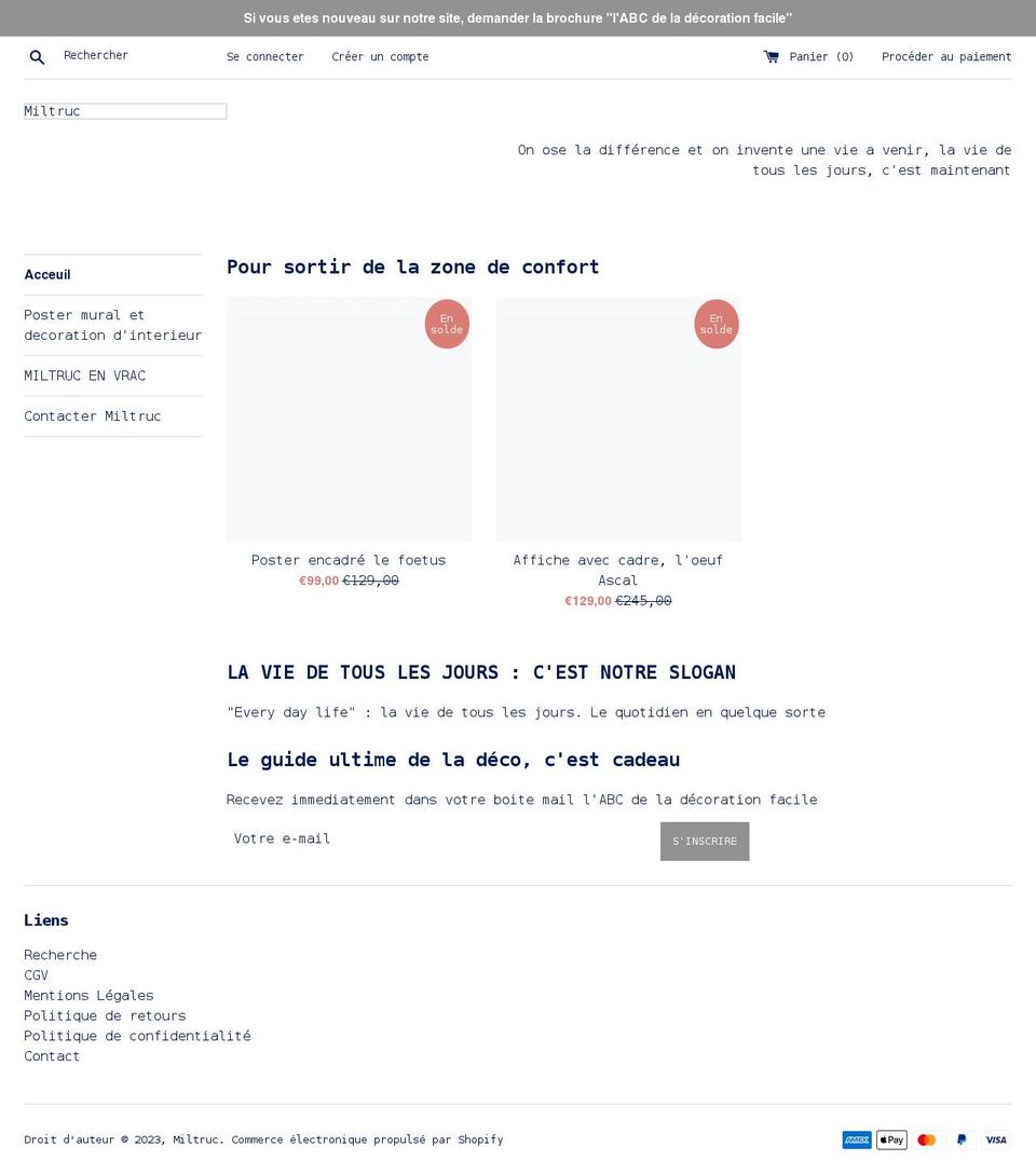 miltruc.com — Shopify storefront screenshot