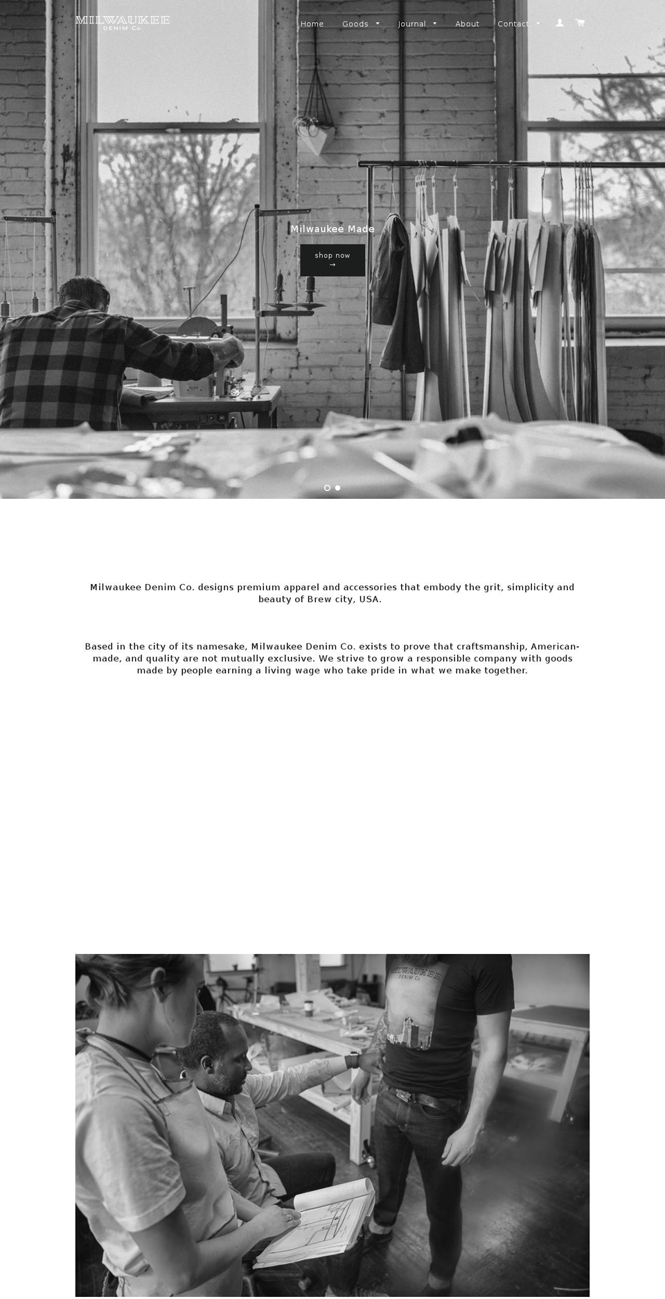 milwaukeedenimco.com — Shopify storefront screenshot
