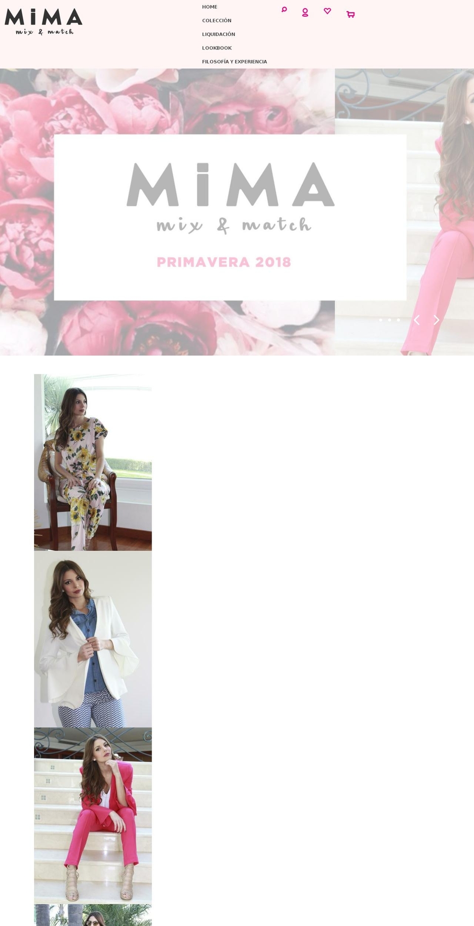 mima.fashion shopify website screenshot