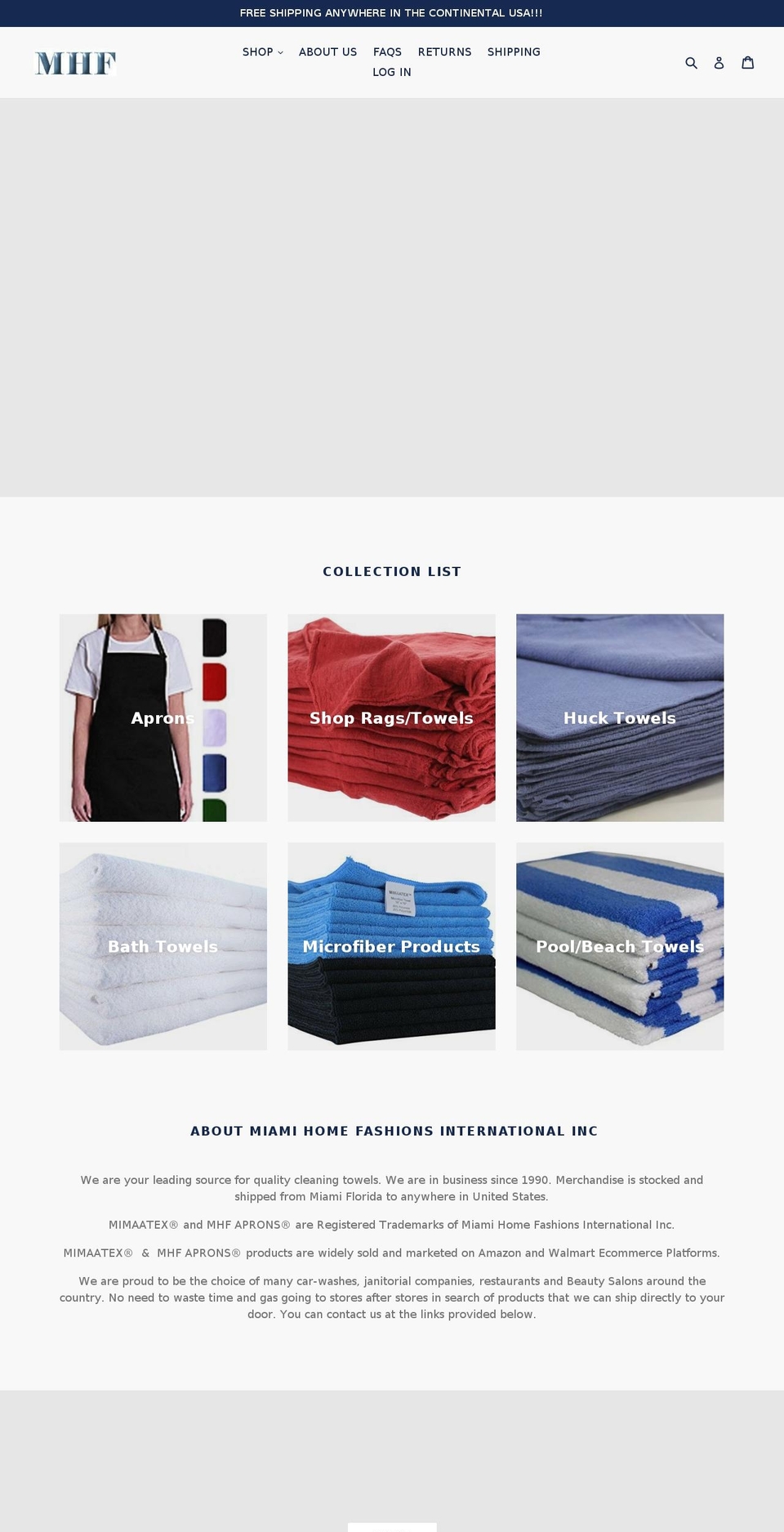 mimaatex.com — Shopify storefront screenshot