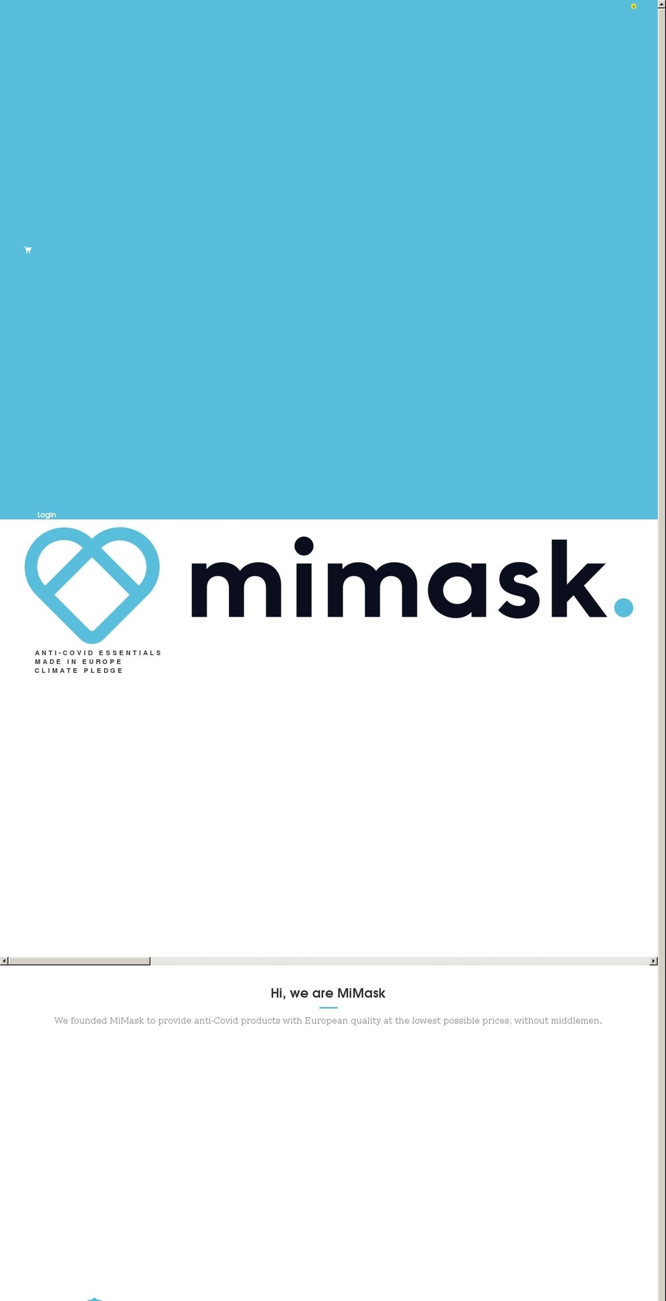 mimask-eu.myshopify.com shopify website screenshot