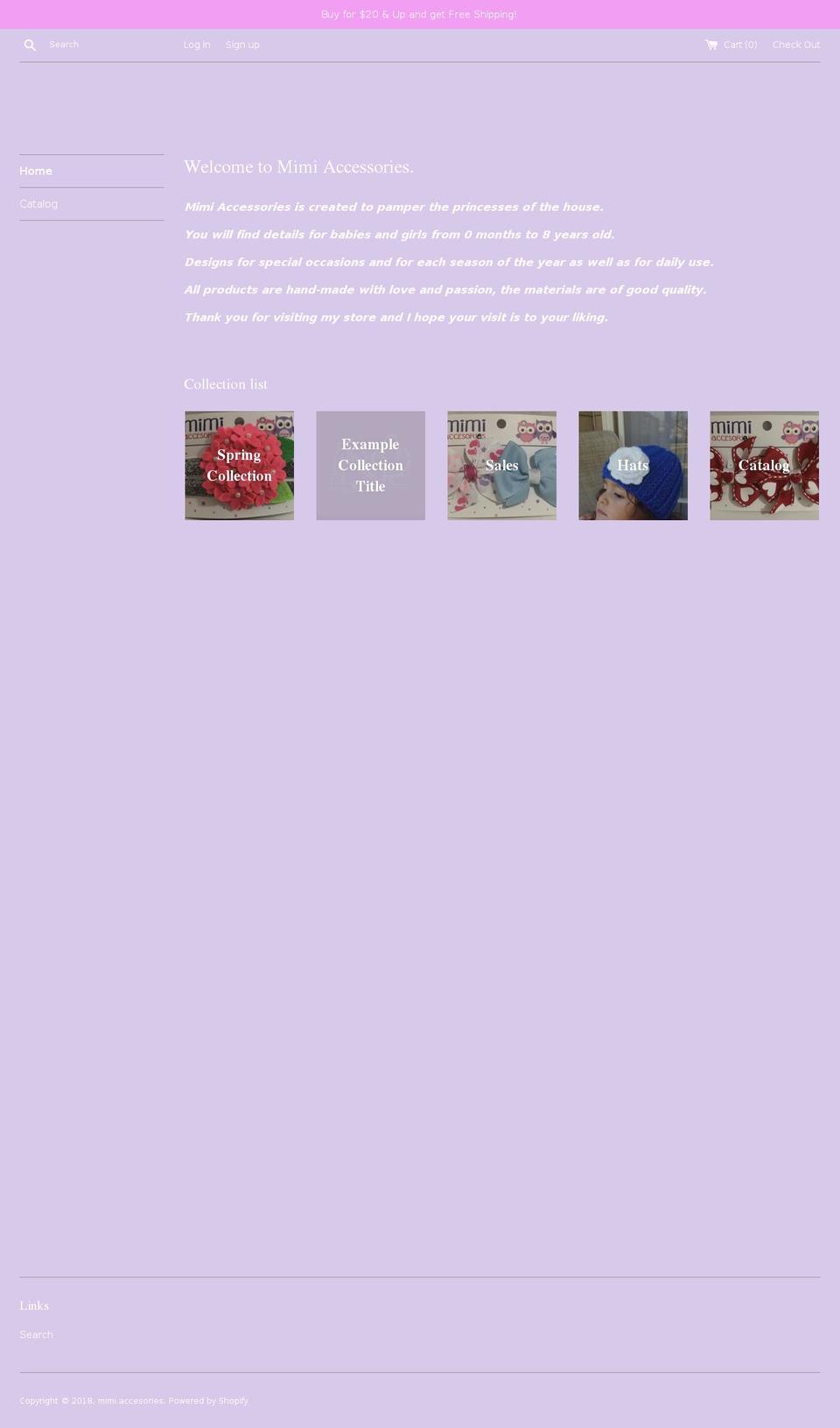 mimiaccesories.com — Shopify storefront screenshot