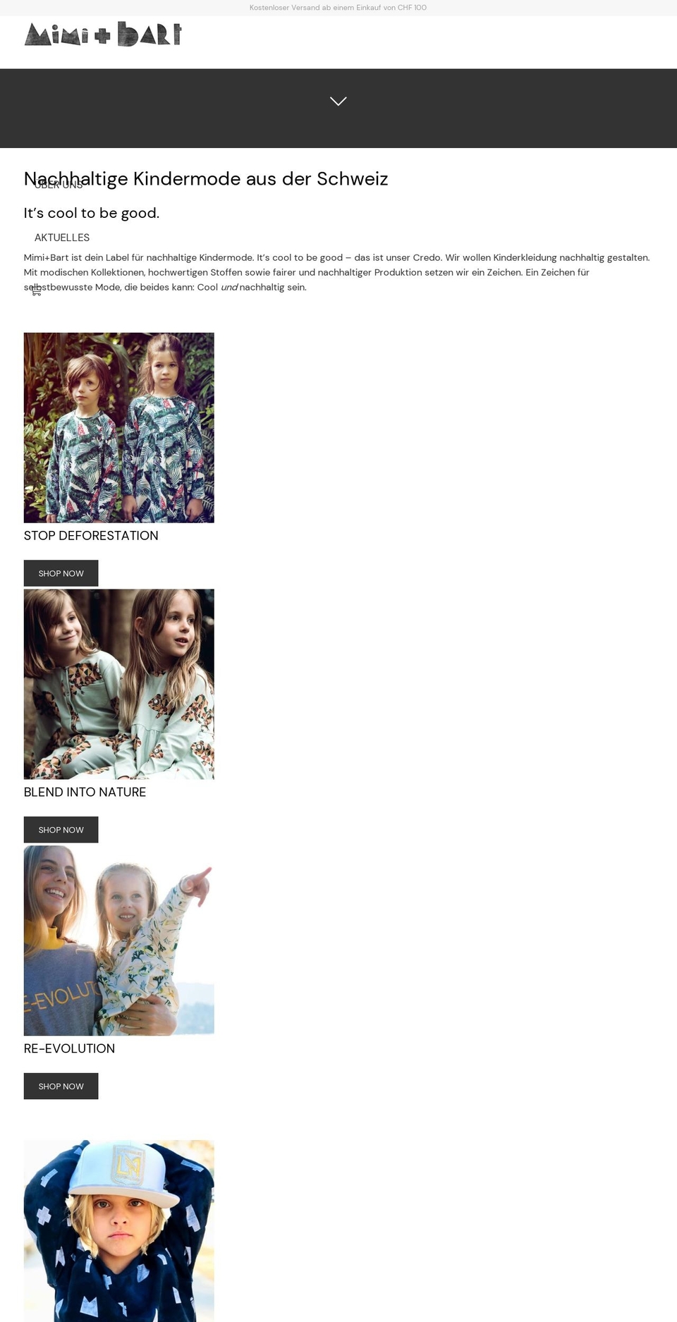 mimiandbart.com — Shopify storefront screenshot