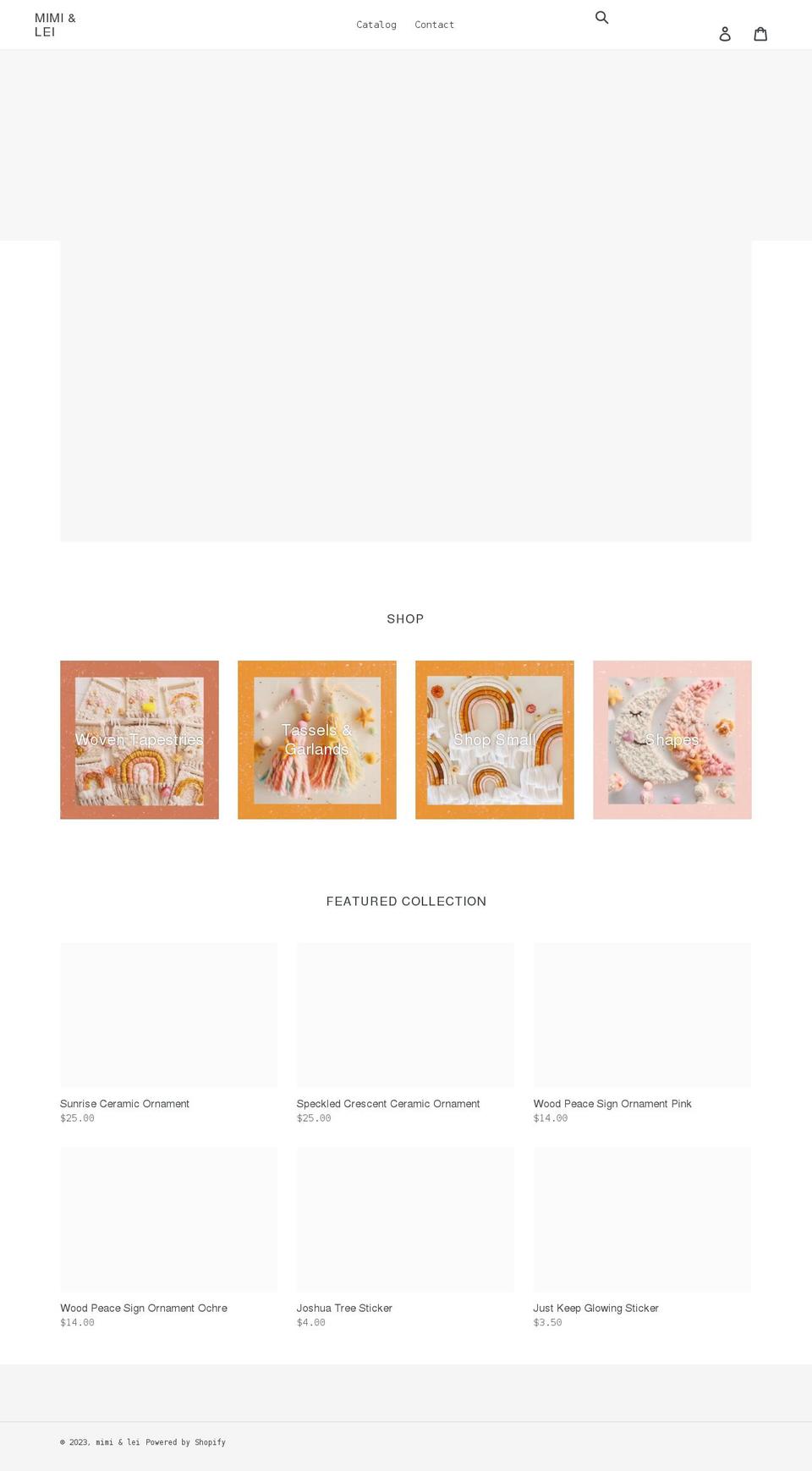 mimiandlei.com shopify website screenshot