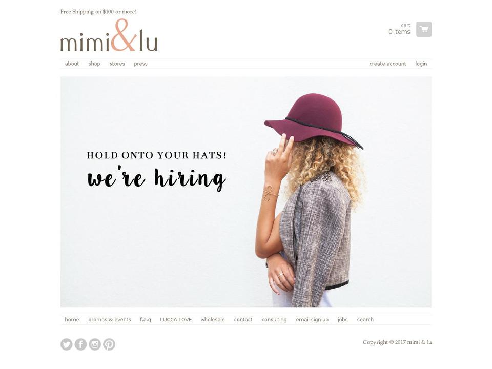 mimiandlu.com shopify website screenshot