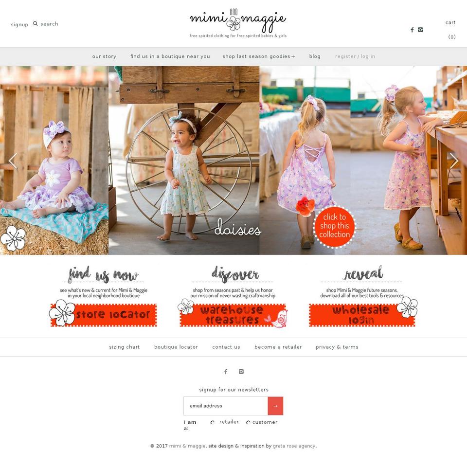 mimiandmaggie.com shopify website screenshot