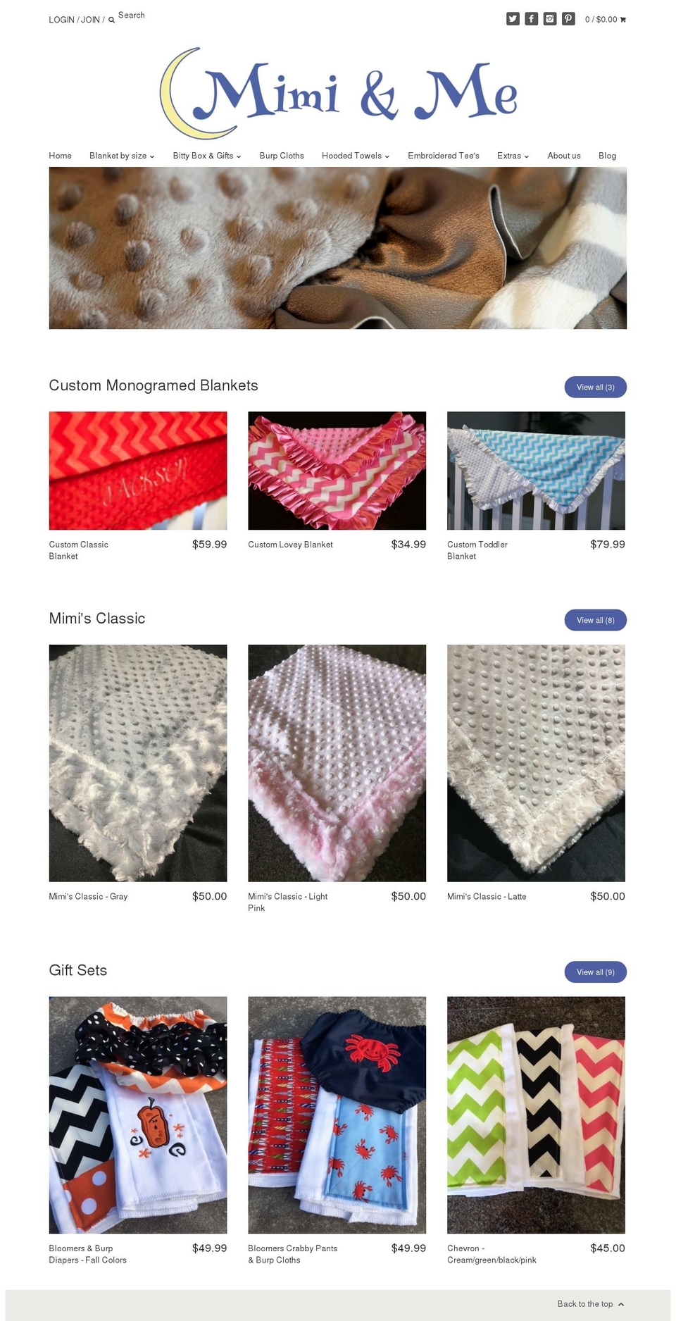 mimiandmedesigns.com — Shopify storefront screenshot