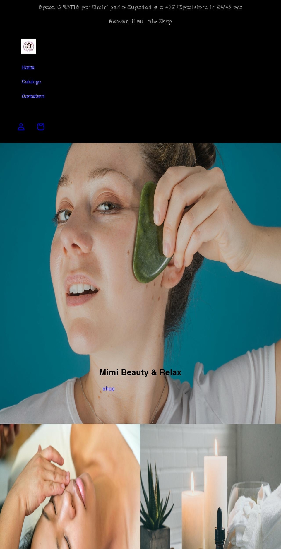 mimibeautyerelax.com shopify website screenshot