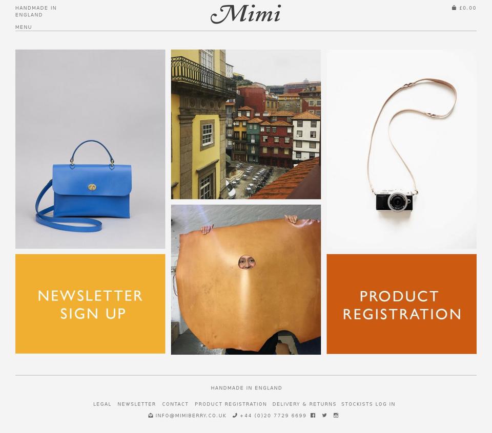 mimiberry.co.uk shopify website screenshot