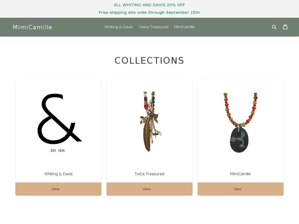 mimicamille.com — Shopify storefront screenshot