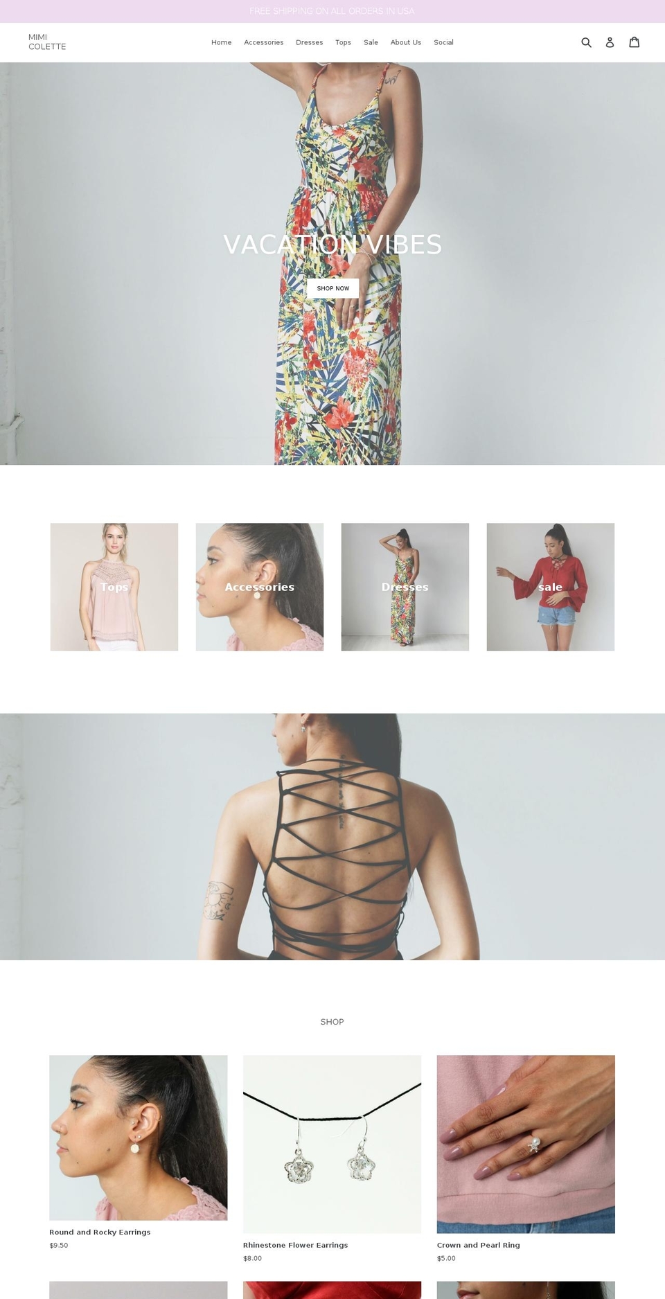 mimicolette.net shopify website screenshot
