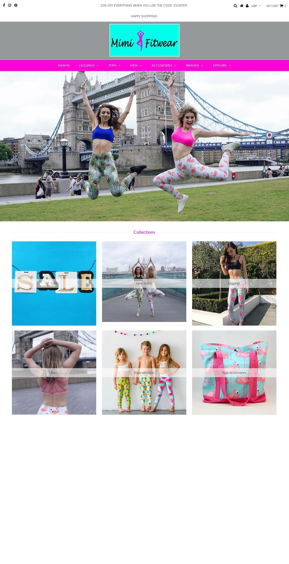 mimifitwear.co.uk shopify website screenshot