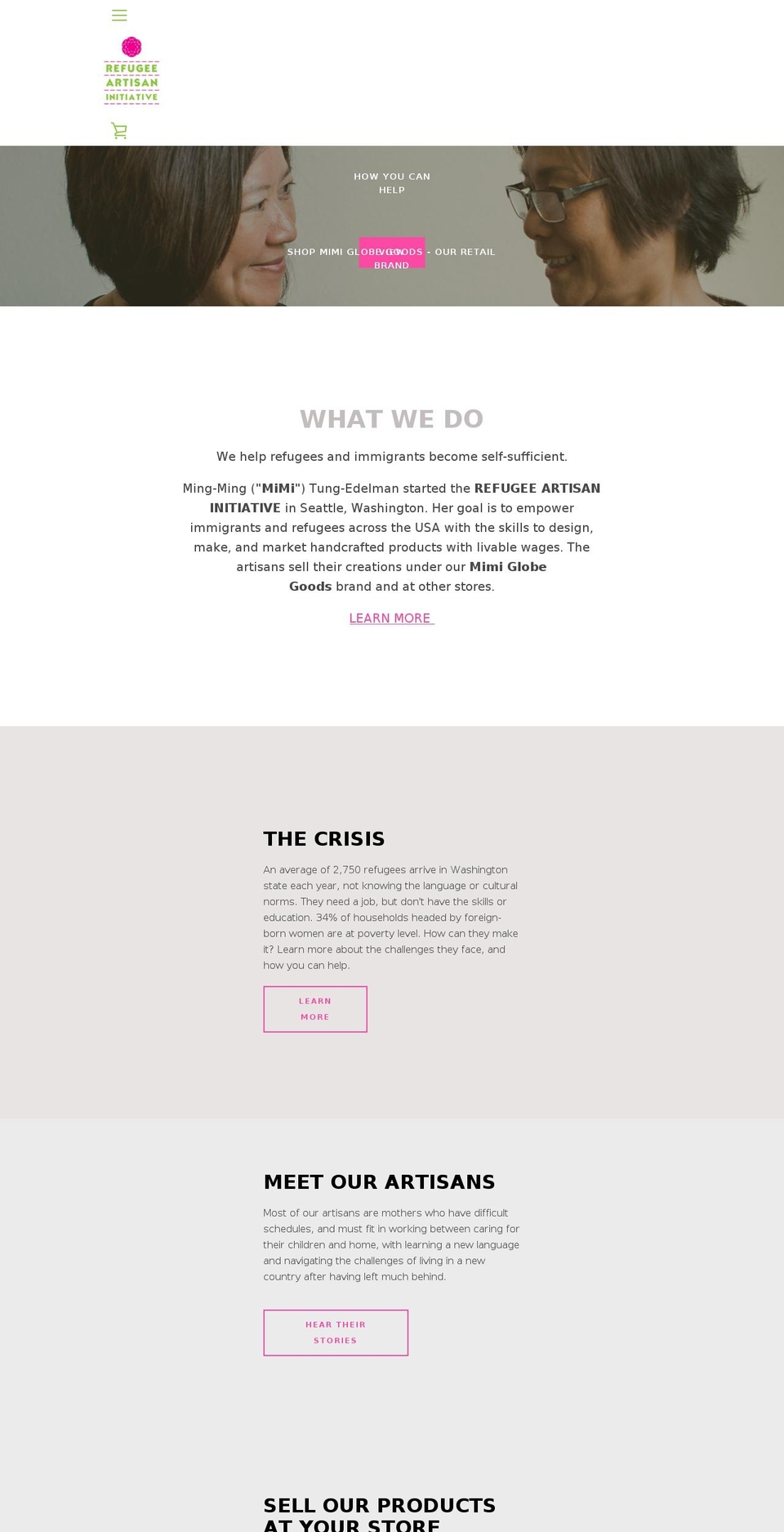 mimiglobegoods.com — Shopify storefront screenshot