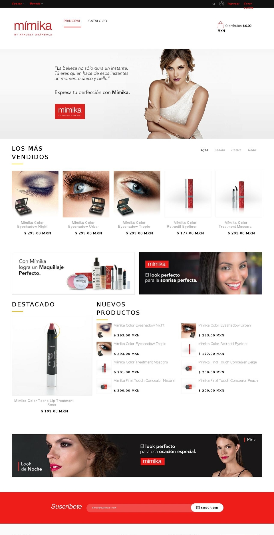 mimika.com.mx shopify website screenshot