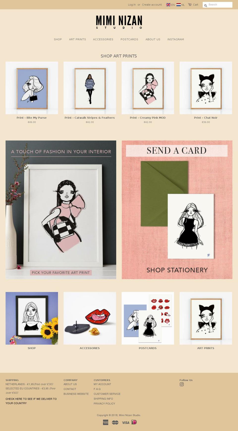 miminizanstudio.com — Shopify storefront screenshot