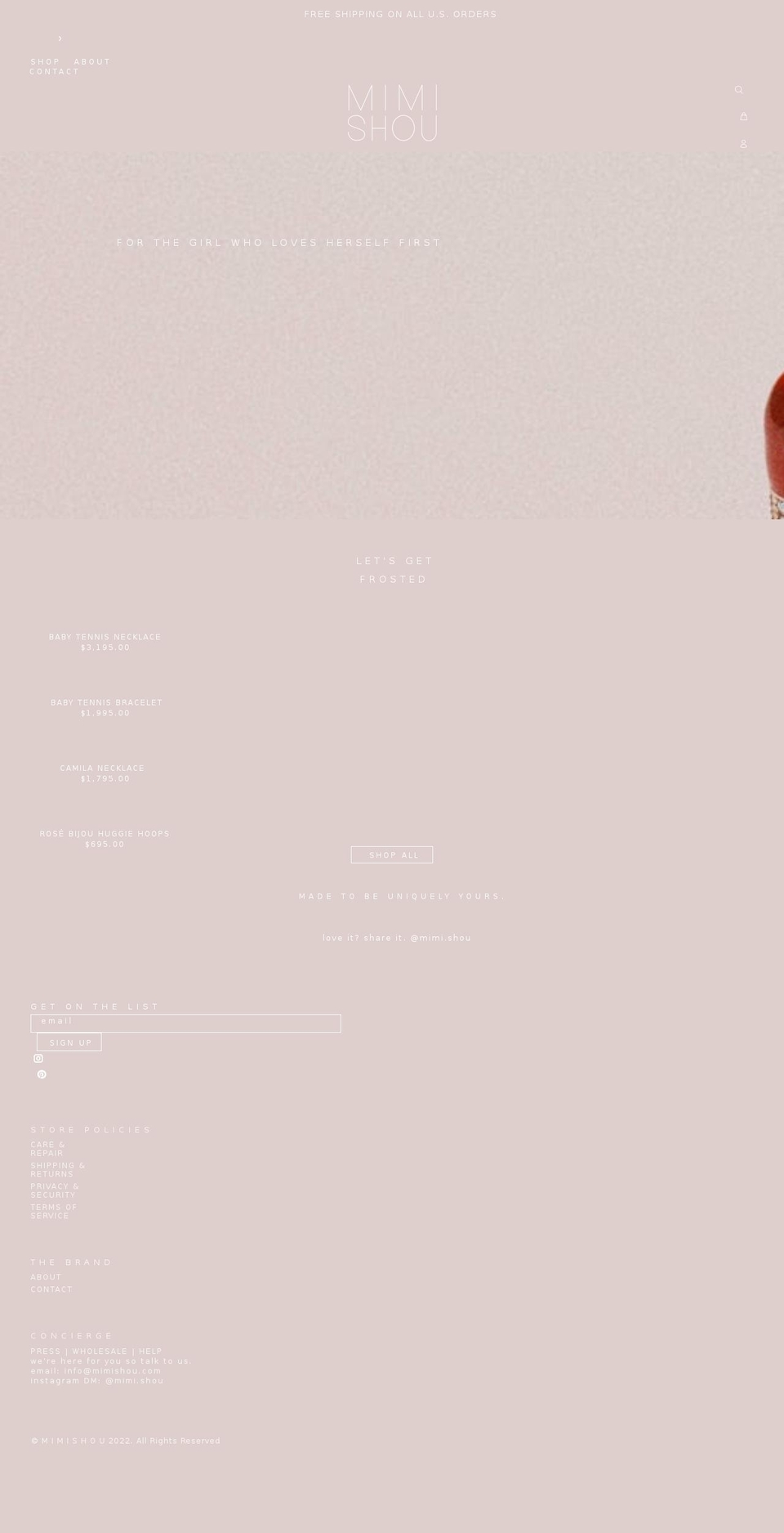 mimishou.com shopify website screenshot