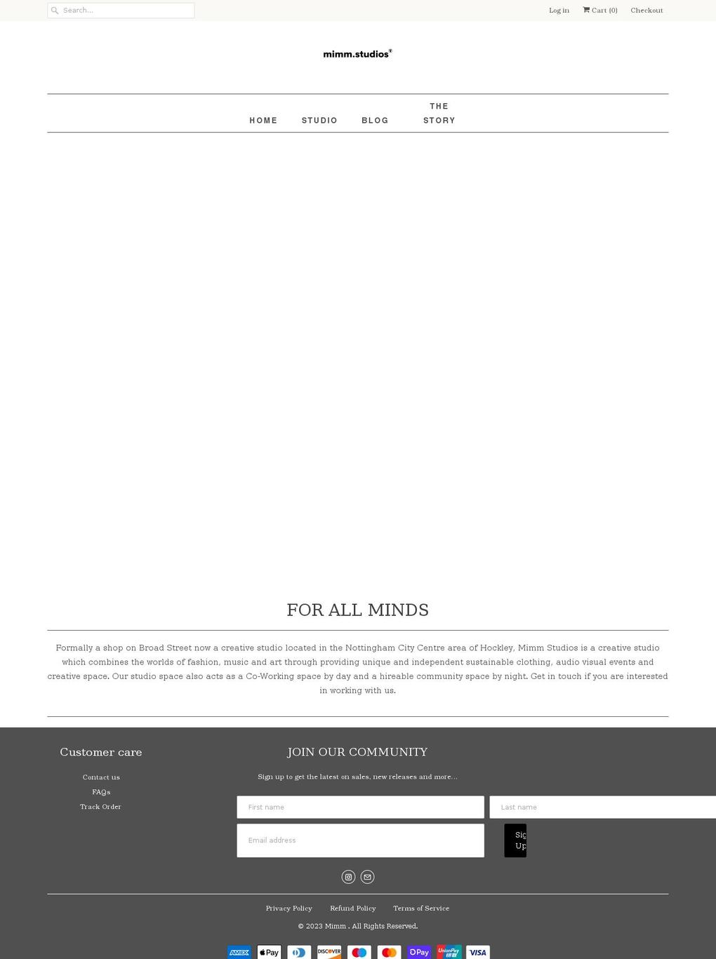 mimm.co.uk shopify website screenshot