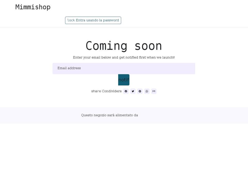 mimmishop.com shopify website screenshot