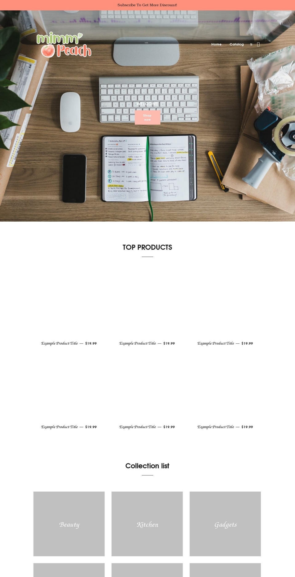 mimmpeach.com shopify website screenshot