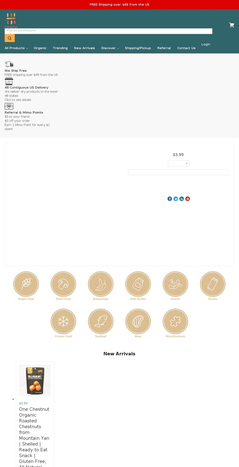 mimodian.com — Shopify storefront screenshot