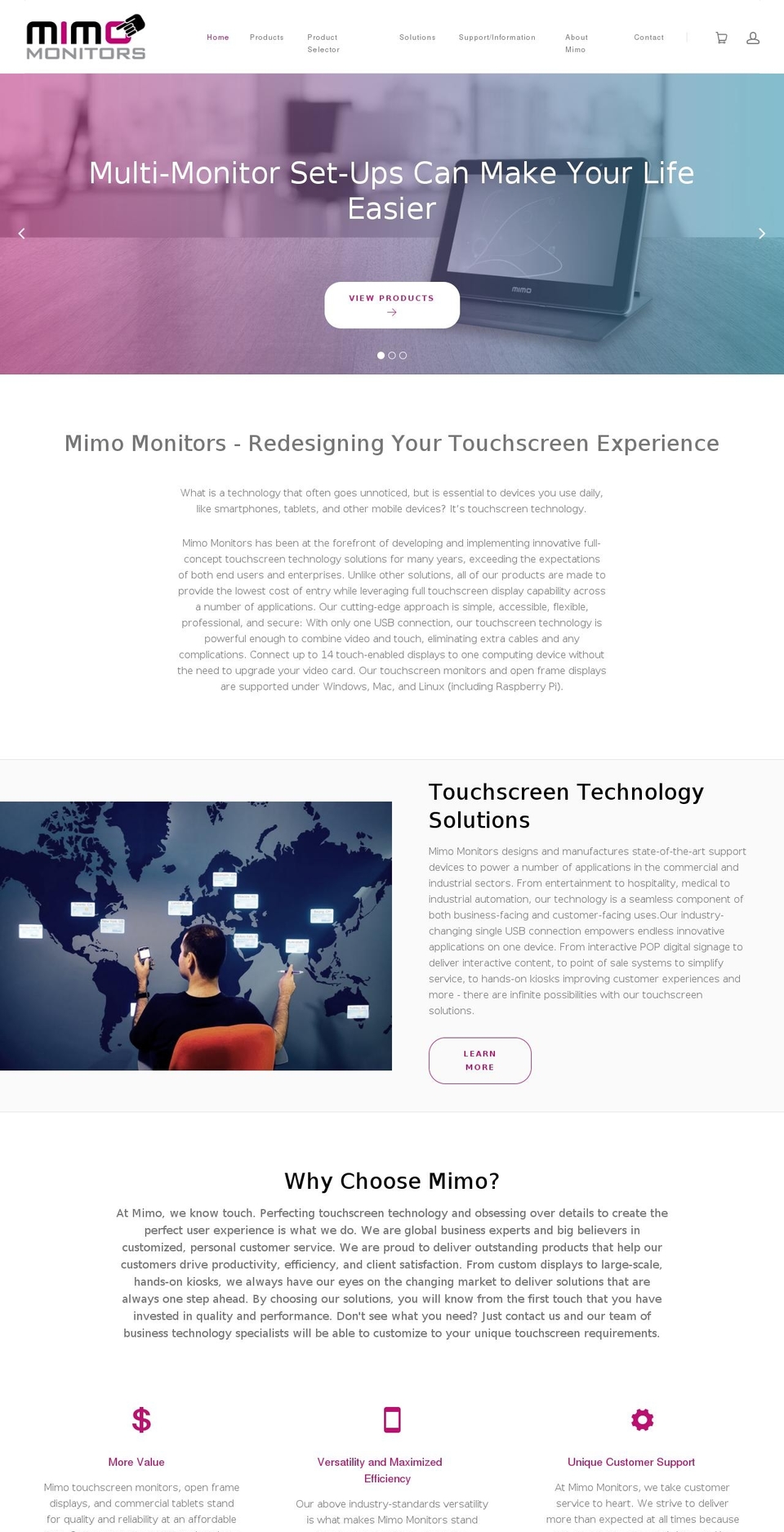 mimomonitor.com shopify website screenshot
